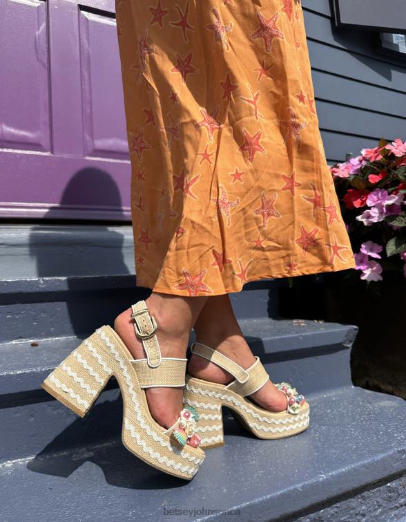 Women Shellie Natural Multi Betsey Johnson Shoes JHZ8F67